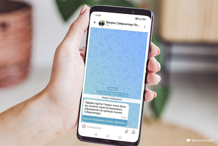 Вопросы губернатору можно задать в мессенджере